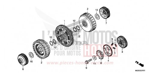 EMBRAYAGE (NC700SD) NC700SDD de 2013